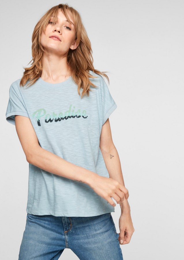 Damen Shirts & Tops | Jerseyshirt mit Schmuckperlen - RD33346
