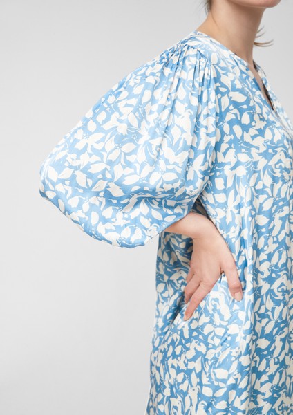 Femmes Robes | Robe en satin à manches bouffantes - FG17695