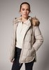 Quilted jacket with knitted cuffs from comma