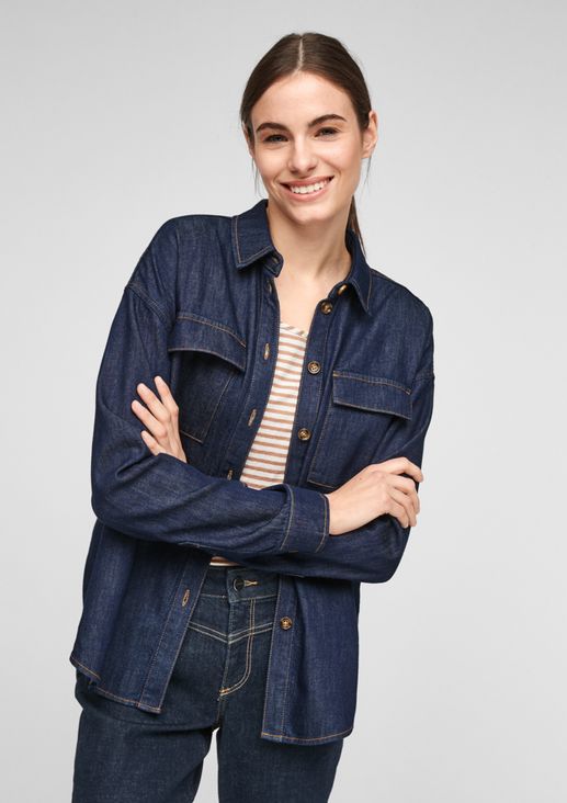 Denim twill blouse from comma
