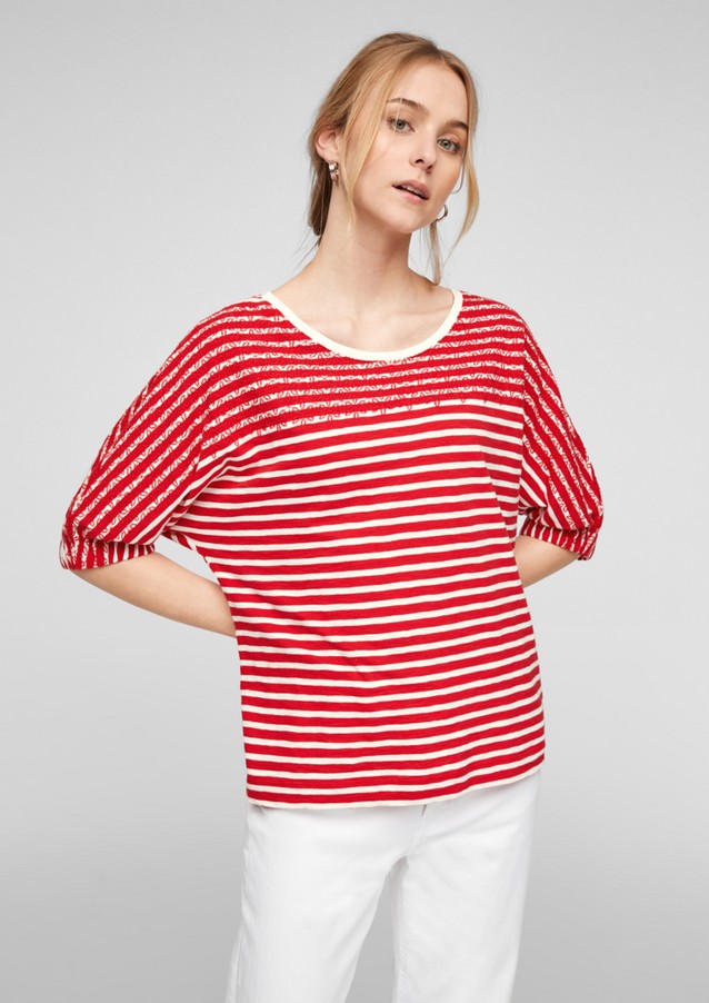 Femmes Shirts & tops | T-shirt rayé orné de broderies - DK05044