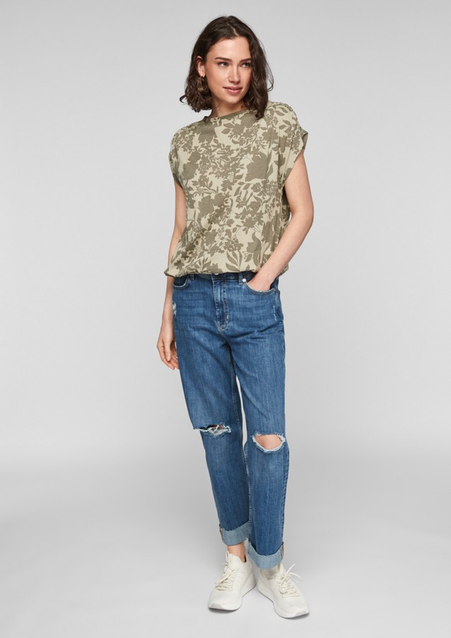 Damen Shirts & Tops | Shirt mit Blumen-Ausbrennermuster - YR89167