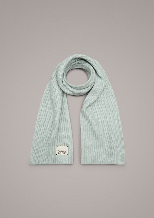 Wool blend knitted scarf from comma