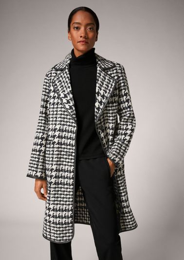 Manteau en laine à motif jacquard de Comma