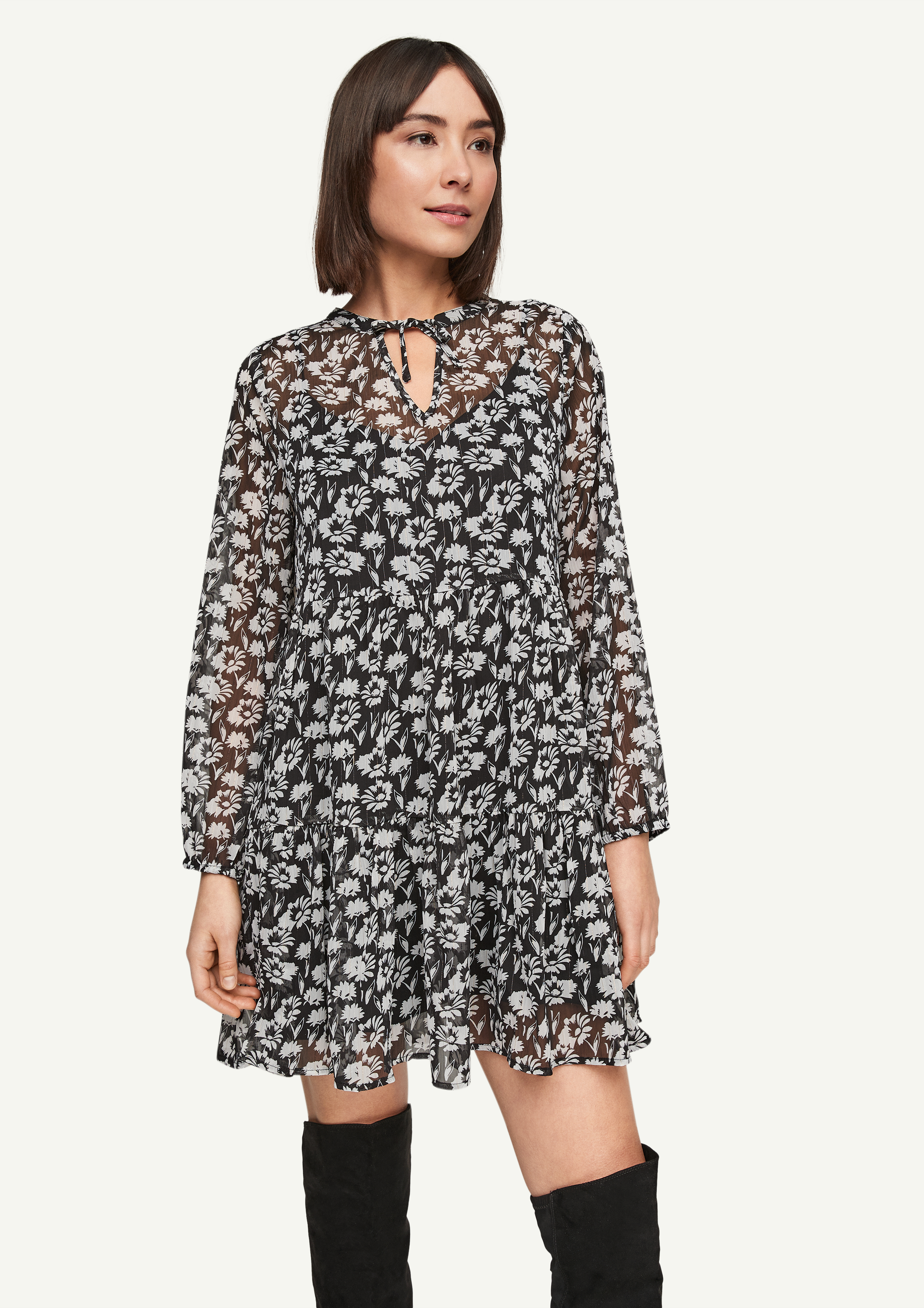 Comma Tunikakleid Mit Allover Print 