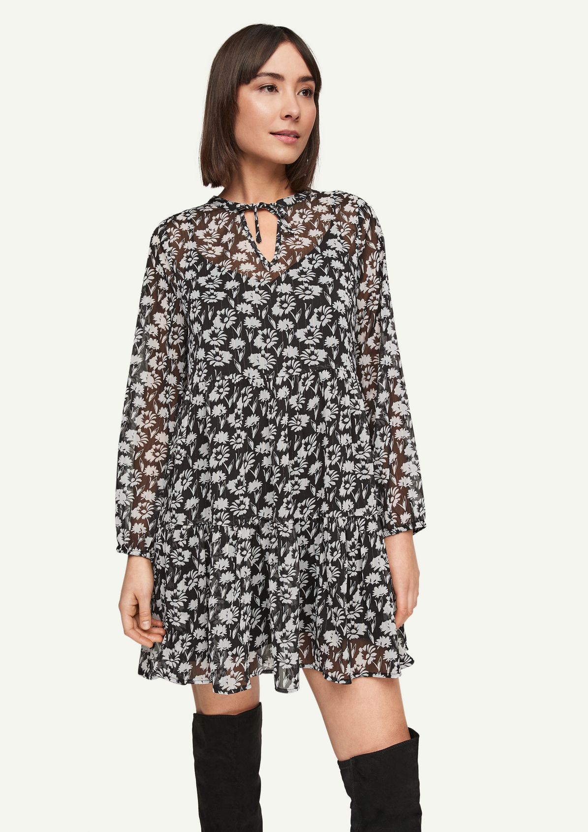 Tunic dress with an all-over print from comma