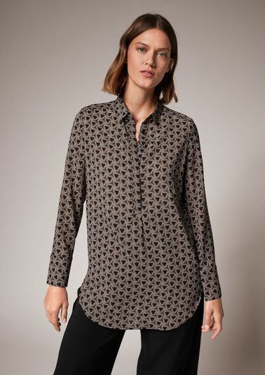 Lightweight blouse with all-over pattern from comma