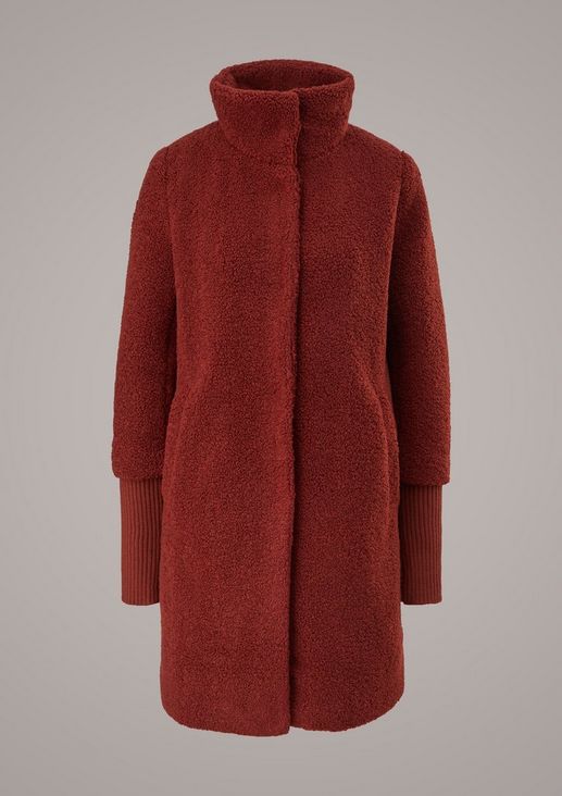 Coat with ribbed cuffs from comma