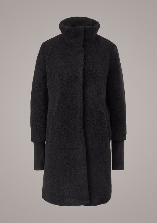 Coat with ribbed cuffs from comma