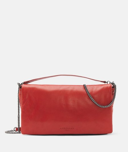 Large, casual, lamb leather clutch from liebeskind