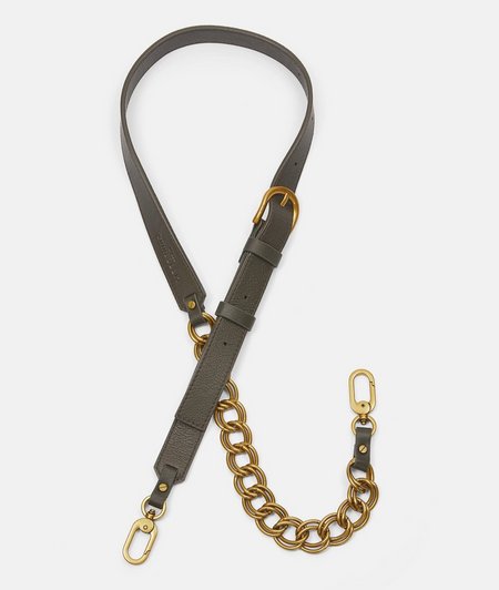 Leather shoulder strap with chain details from liebeskind