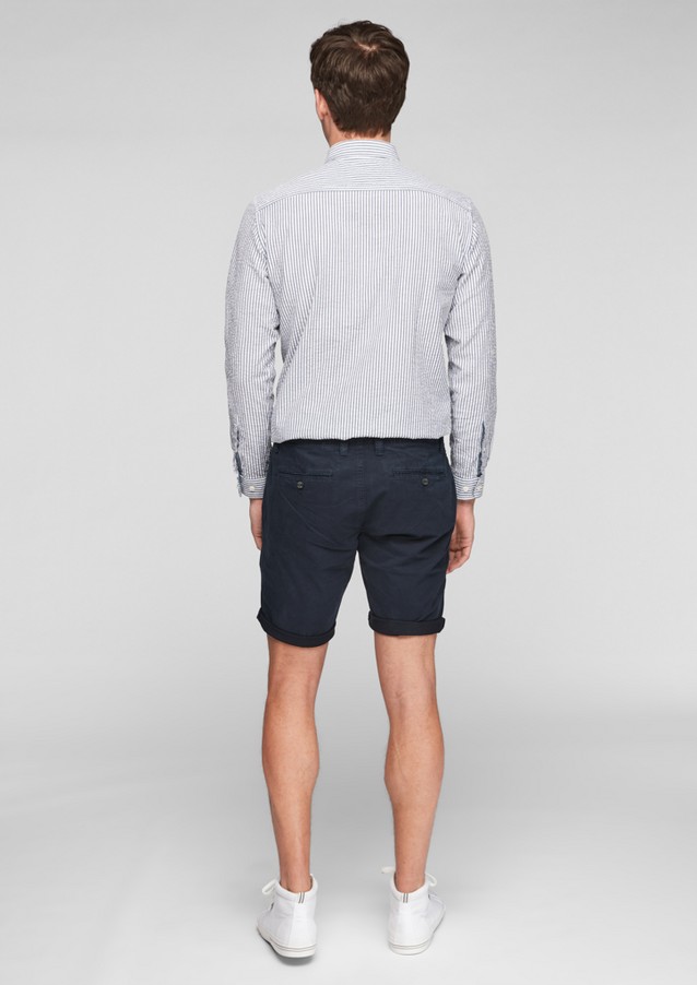 Men Bermuda Shorts | Slim Fit: cotton Bermudas - ZG64846