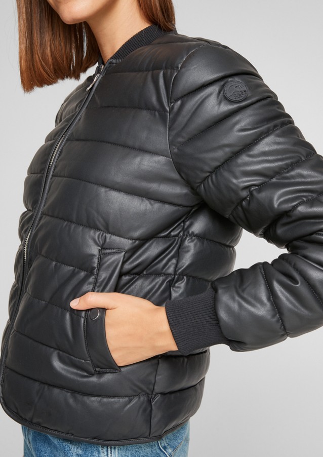 Women Jackets | Faux leather bomber jacket - PI86358