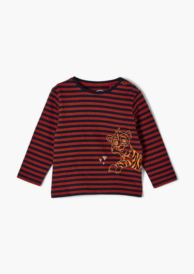 Junior Boys (sizes 50-92) | Striped top with embroidery - WT50610