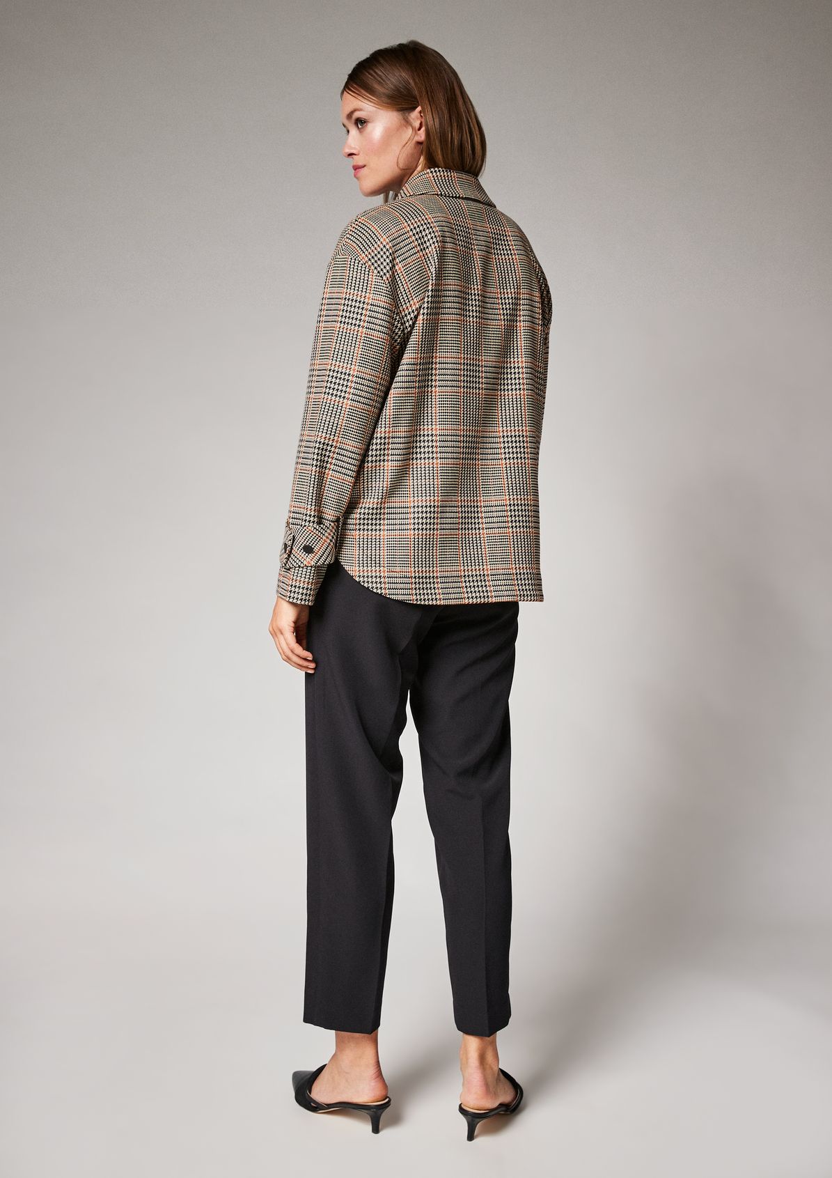 Jacket with check pattern from comma