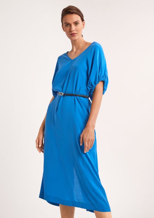 Fitted cupro blend dress from comma