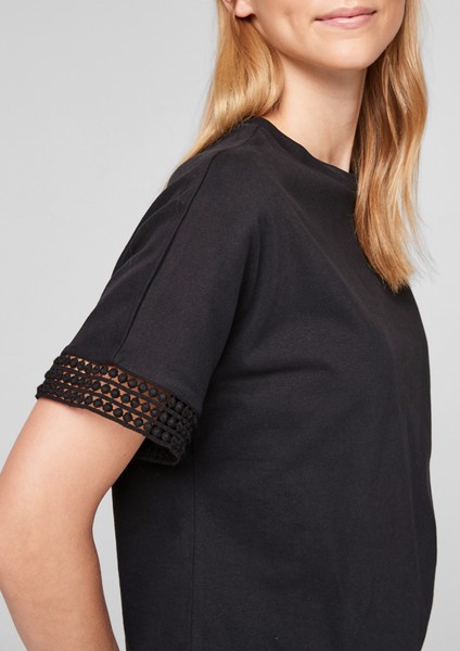 Damen Shirts & Tops | Jerseyshirt mit Häkelspitze - ZW49594