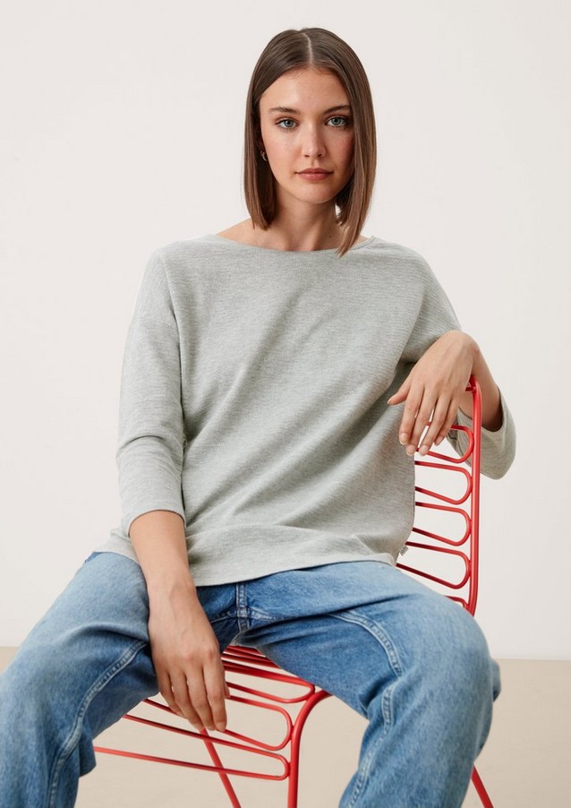 Damen Shirts & Tops | Jacquard-Shirt aus Baumwolle - WI99604