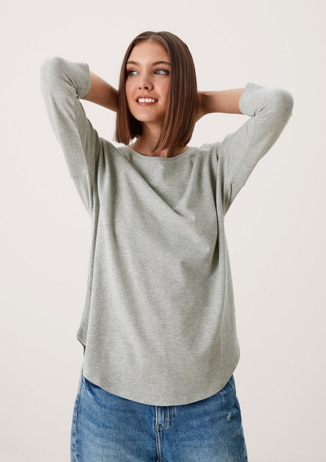 Femmes Shirts & tops | T-shirt jacquard en coton - BH57281