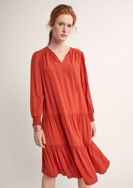 Loose-fitting dress with pinstripes from comma