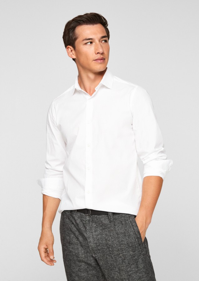 Hommes Chemises | Slim Fit : chemise basique unicolore - LT22225