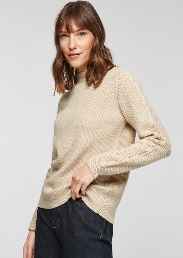 Women Jumpers & sweatshirts | Knit jumper with a stand-up collar - AI26277
