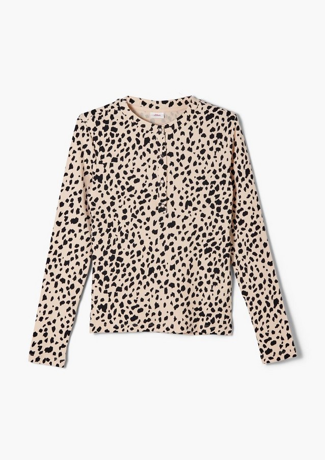 Junior Girls (sizes 134-176) | Long sleeve top with a leopard print pattern - DK78654