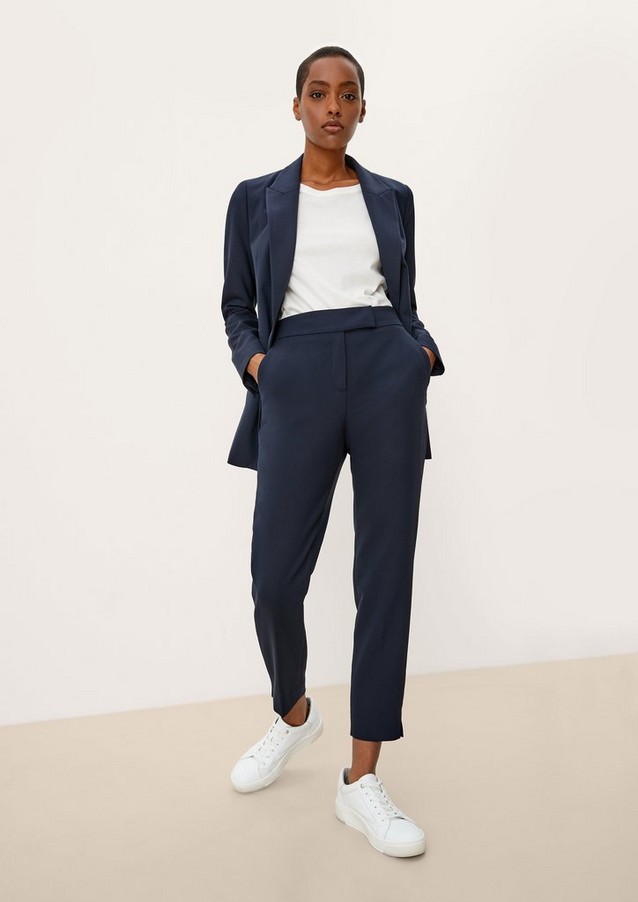 Women Business - reimagined | Slim: elegant 7/8-length trousers - ZG02235