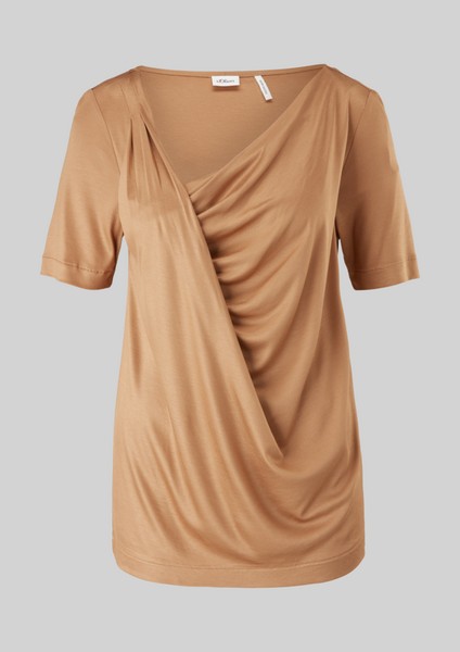 Damen Shirts & Tops | Shirt mit Wasserfall-Ausschnitt - VJ76728