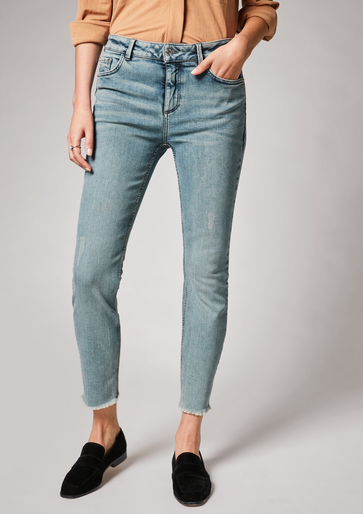 Skinny: Jeans mit Wascheffekt 