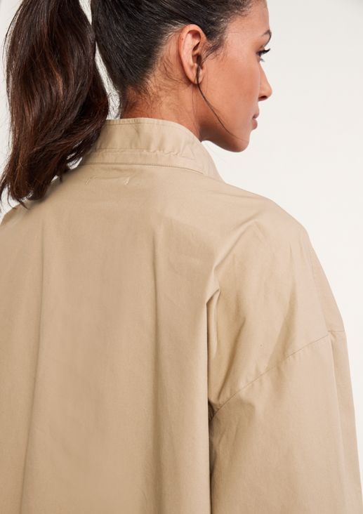 Cotton blouse with band collar from comma