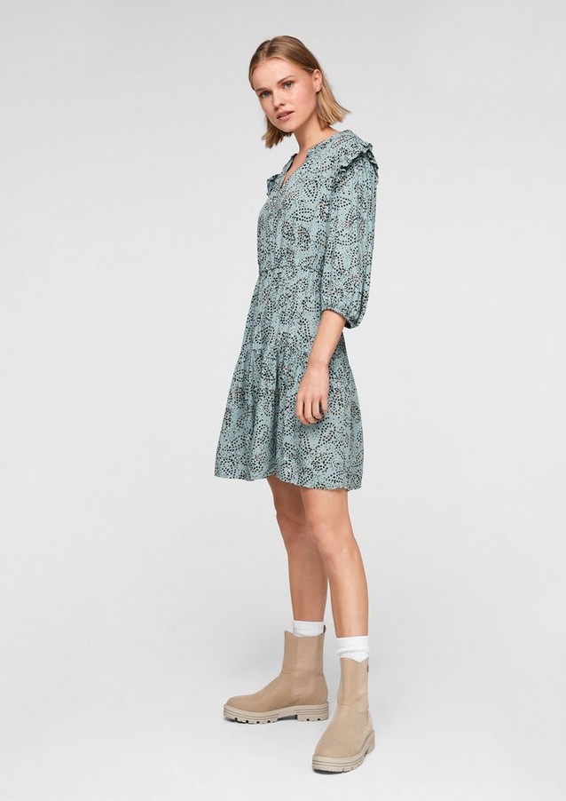 Damen Kleider | Viskosekleid mit Allovermuster - CH09833