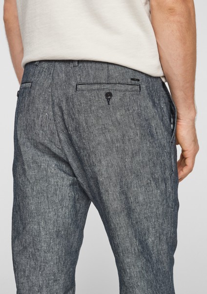 Men Trousers | Relaxed: linen blend trousers - RZ86276