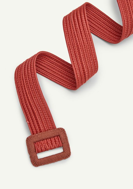 Wide belt with a woven texture from comma
