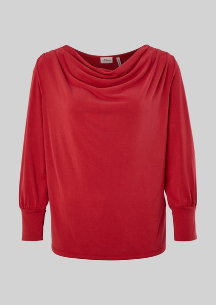 Damen Shirts & Tops | Shirt mit Wasserfallausschnitt - BO18469