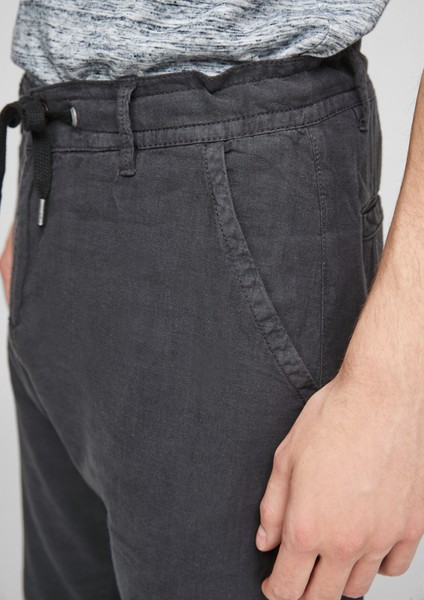 Men Trousers | Regular Fit: blended linen trousers - AZ03192