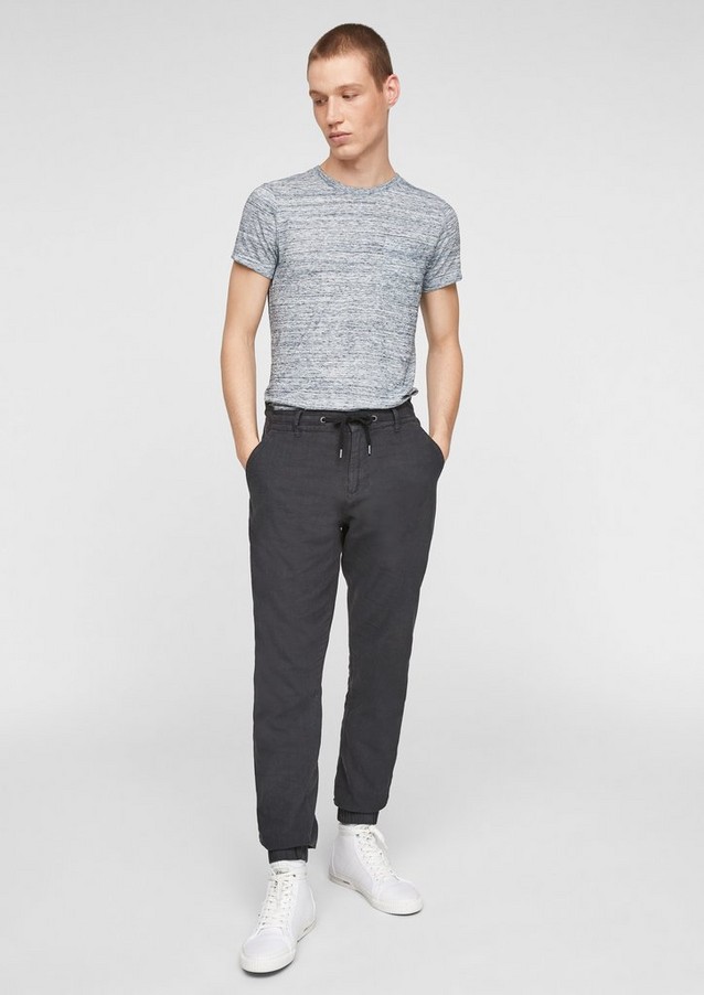 Men Trousers | Regular Fit: blended linen trousers - AZ03192