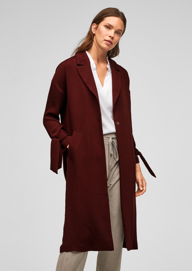 Women Coats | Short coat with decorative bows - BX60429