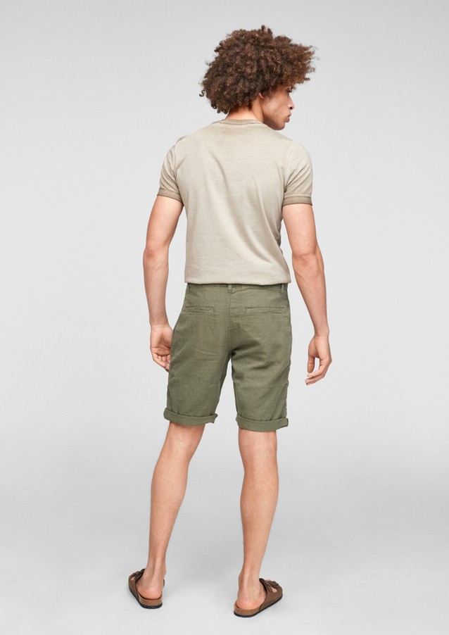 Men Bermuda Shorts | Regular Fit: linen blend Bermudas - FF80895