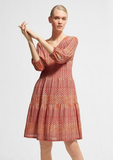 Dress with a zigzag pattern from comma