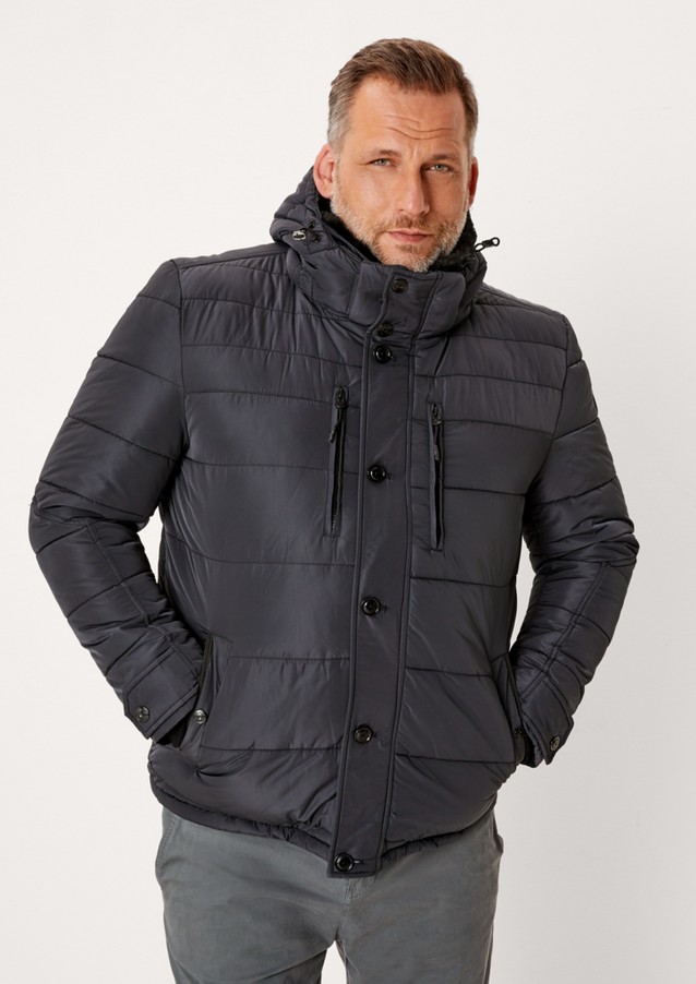 Men Big Sizes | Winter jacket with faux fur collar - XY97637
