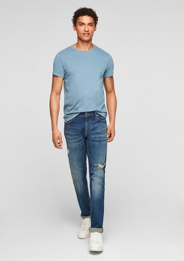 Herren Jeans | Slim: Jeans im Used-Look - SU55860