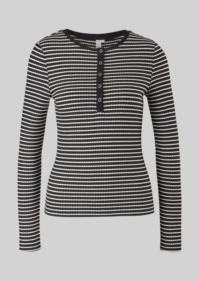 Damen Shirts & Tops | Henleyshirt mit Streifen - OC95150