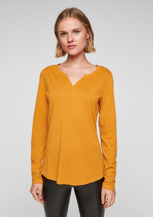 Femmes Shirts & tops | T-shirt en jersey à encolure djellaba - NY49636