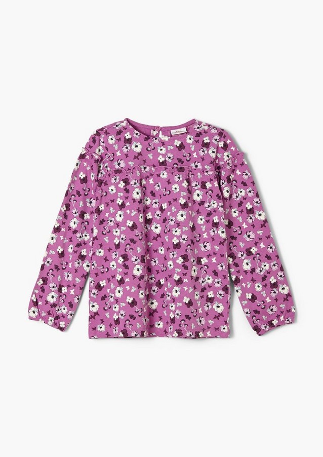 Junior Kids (sizes 92-140) | Long sleeve top with a floral pattern - SE05723