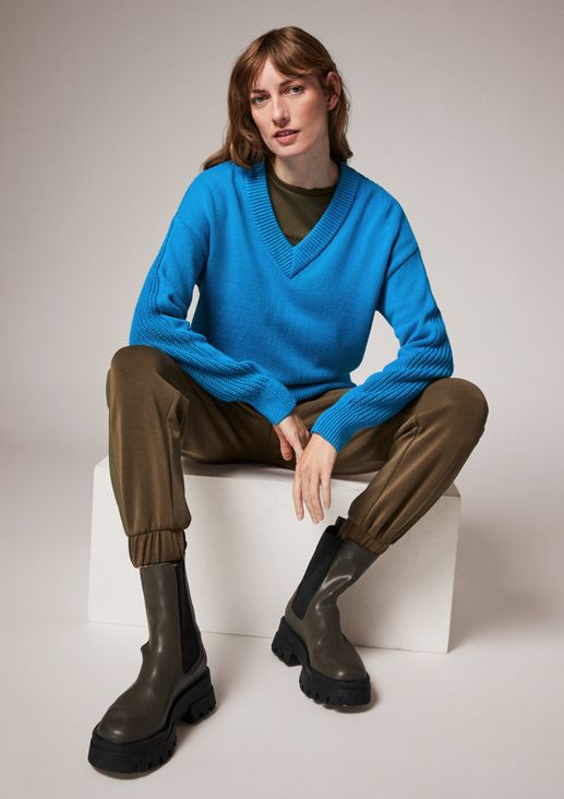 Jumper with a knit pattern from comma
