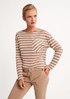 Slub T-shirt with stripes from comma
