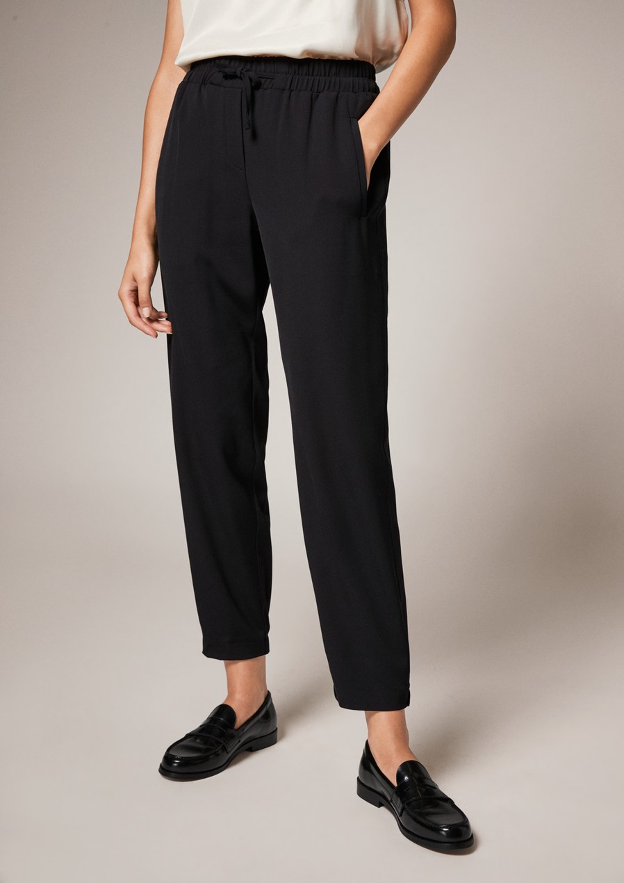 Fashion Trousers Stretch Trousers Bershka Stretch Trousers black casual look 