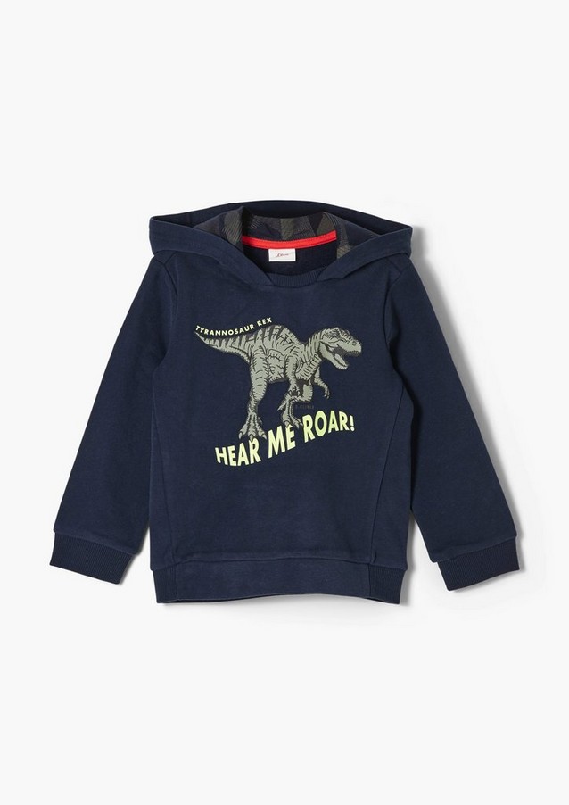 Junior Kids (sizes 92-140) | Soft hoodie with a dinosaur motif - MM31504