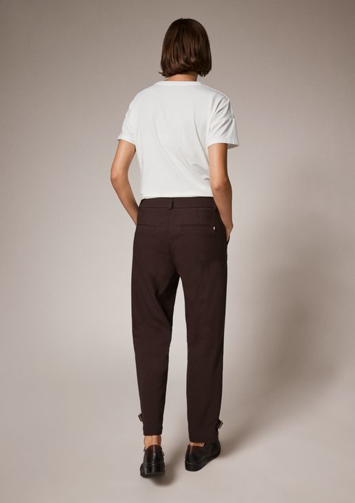 7/8-length trousers in blended viscose from comma